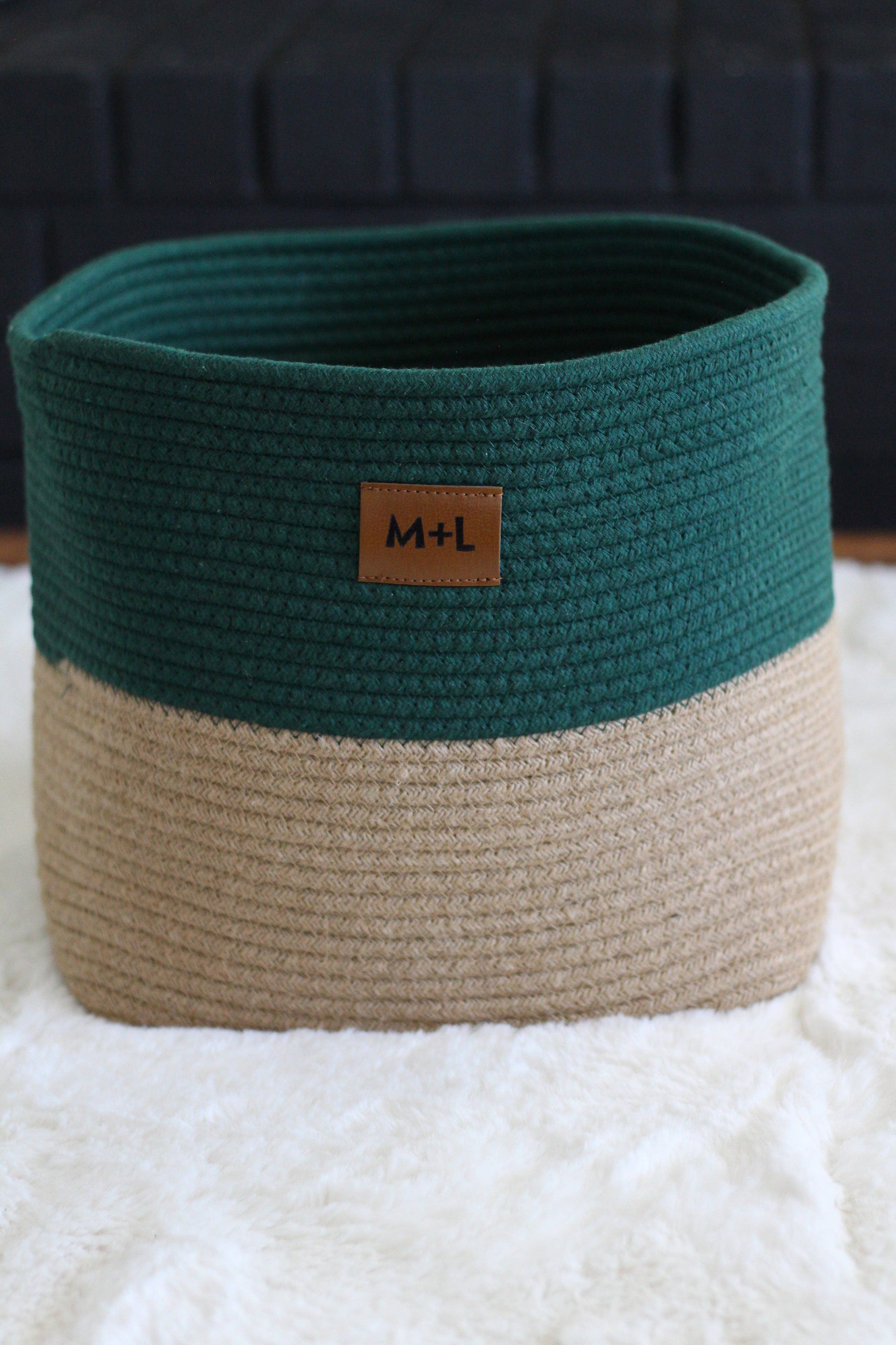 Maple and Lark Bountiful Rope Basket | Limited Edition: Jute + Garnet |