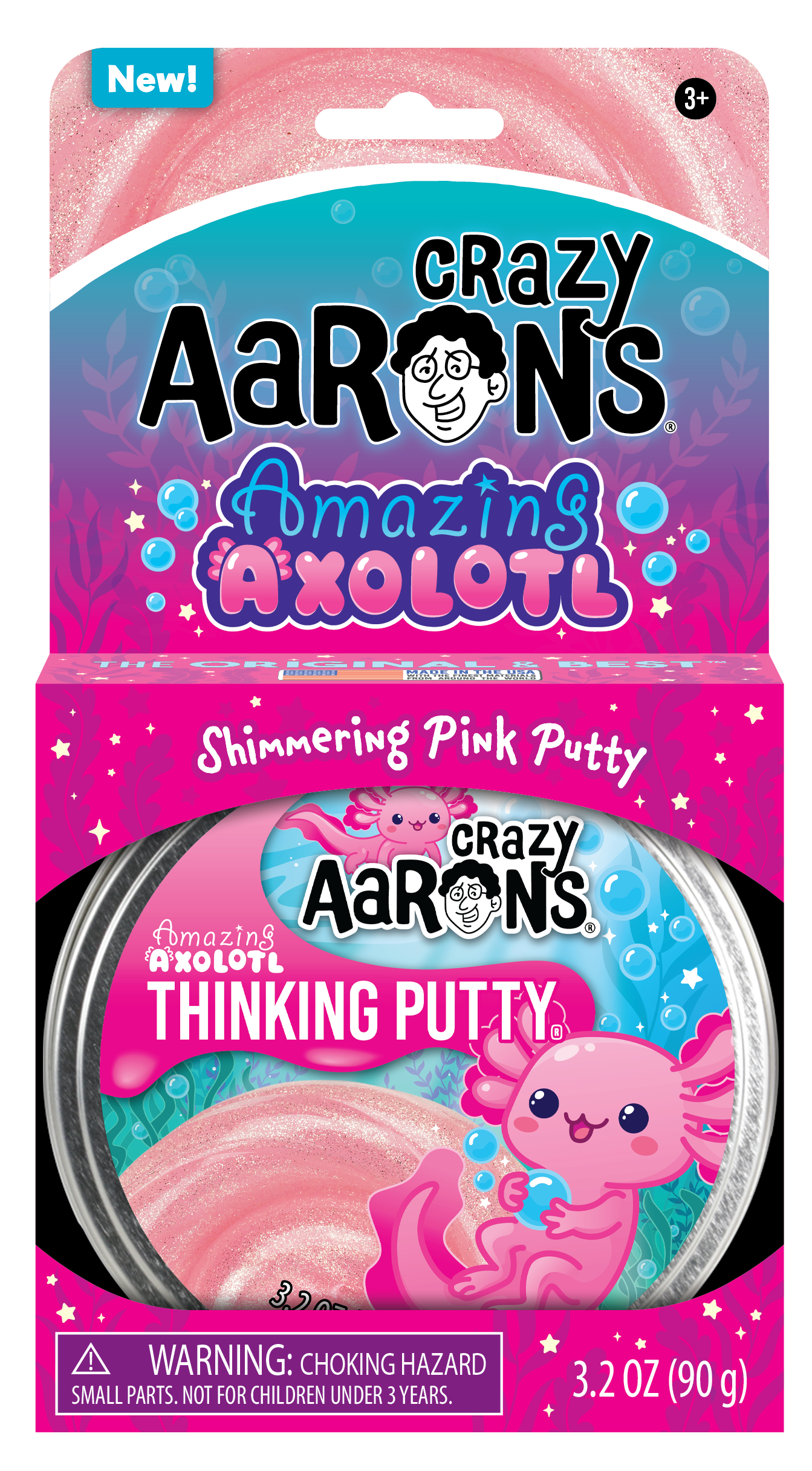 Crazy Aaron's Amazing Axolotl Thinking Putty Tin