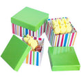 Load image into Gallery viewer, Bospak - Set of 3 Spring Striped Paperboard box