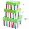 Load image into Gallery viewer, Bospak - Set of 3 Spring Striped Paperboard box