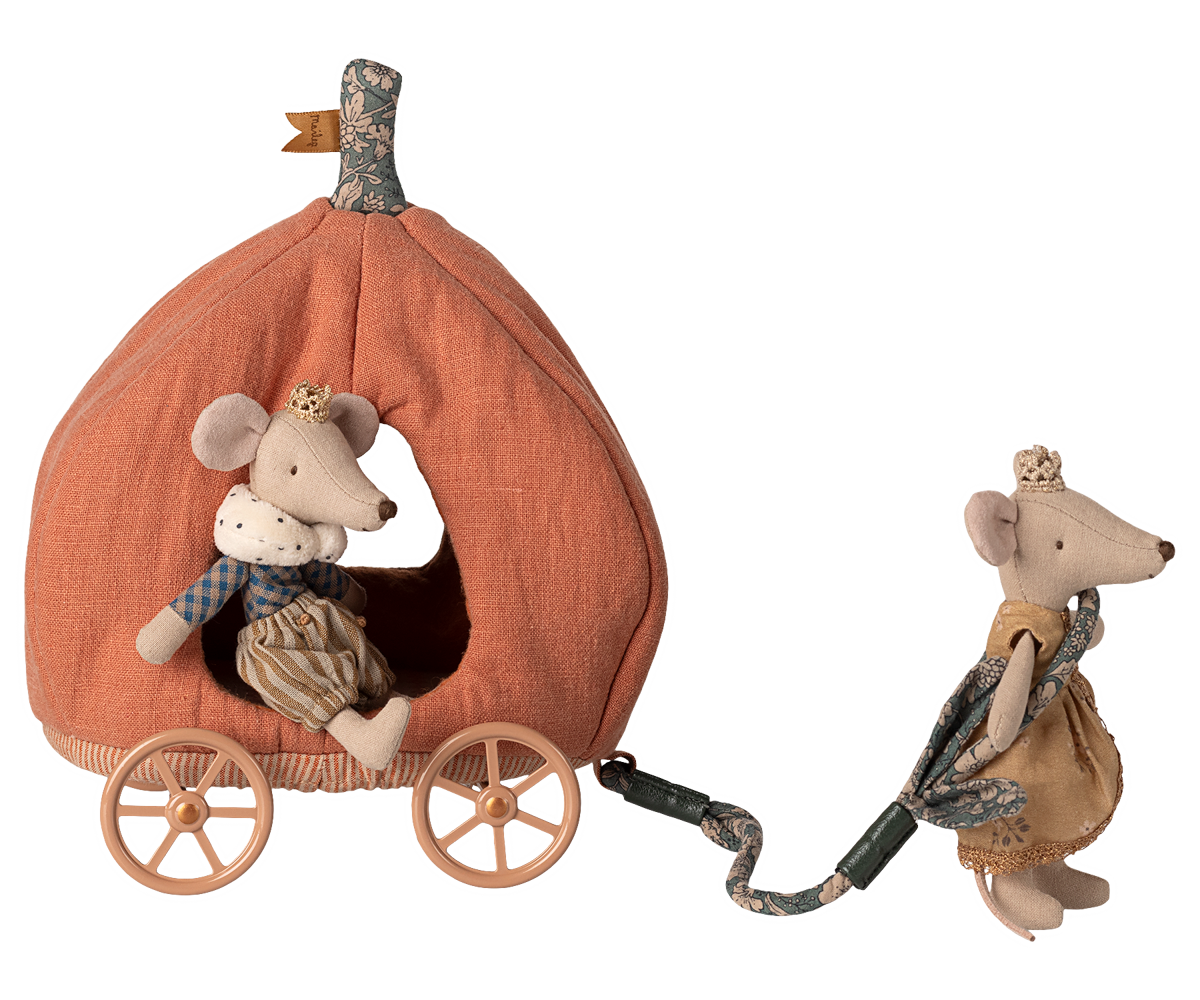 Maileg Pumpkin Carriage, Mouse