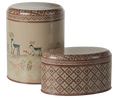 Load image into Gallery viewer, Maileg Metal box, Winter wonderland - 2 pcs set