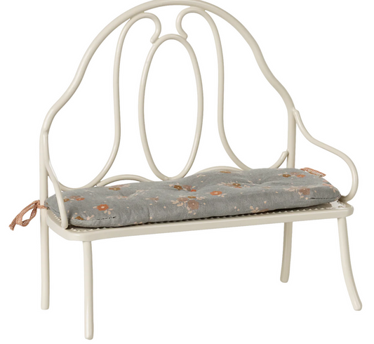 Maileg Vintage bench, Miniature - Off White