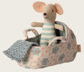 Load image into Gallery viewer, Preorder Maileg  Carry cot, Baby mouse - Blue or Rose (Estimated Delivery 11.15.2025)