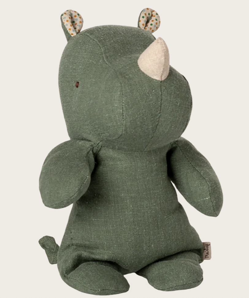 Preorder Maileg Safari friends, Rhino, Small - Sage or Dusty Blue (Expected Delivery 11.15.2025)