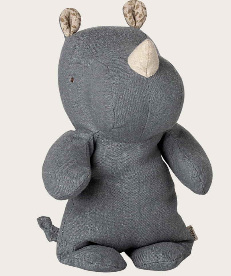 Preorder Maileg Safari friends, Rhino, Small - Sage or Dusty Blue (Expected Delivery 11.15.2025)