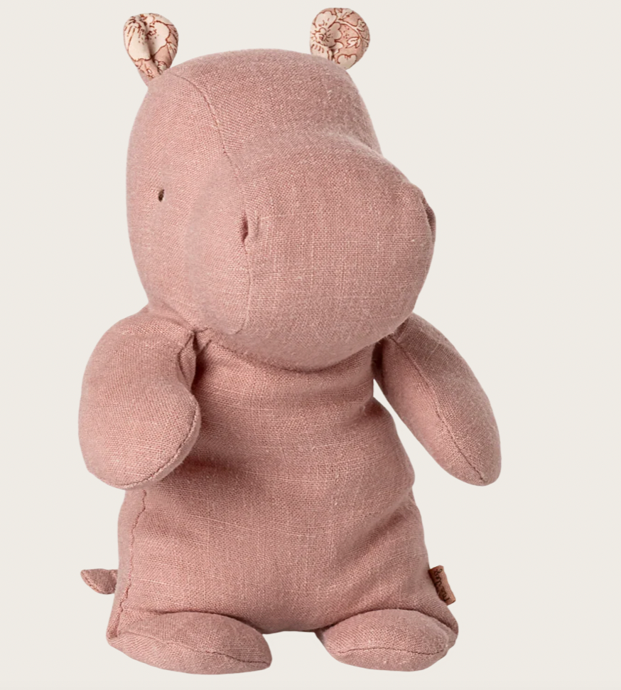 Preorder Maileg Safari friends, Hippo, Small - Cream Yellow or Rose (Expected Delivery 11.15.2025)