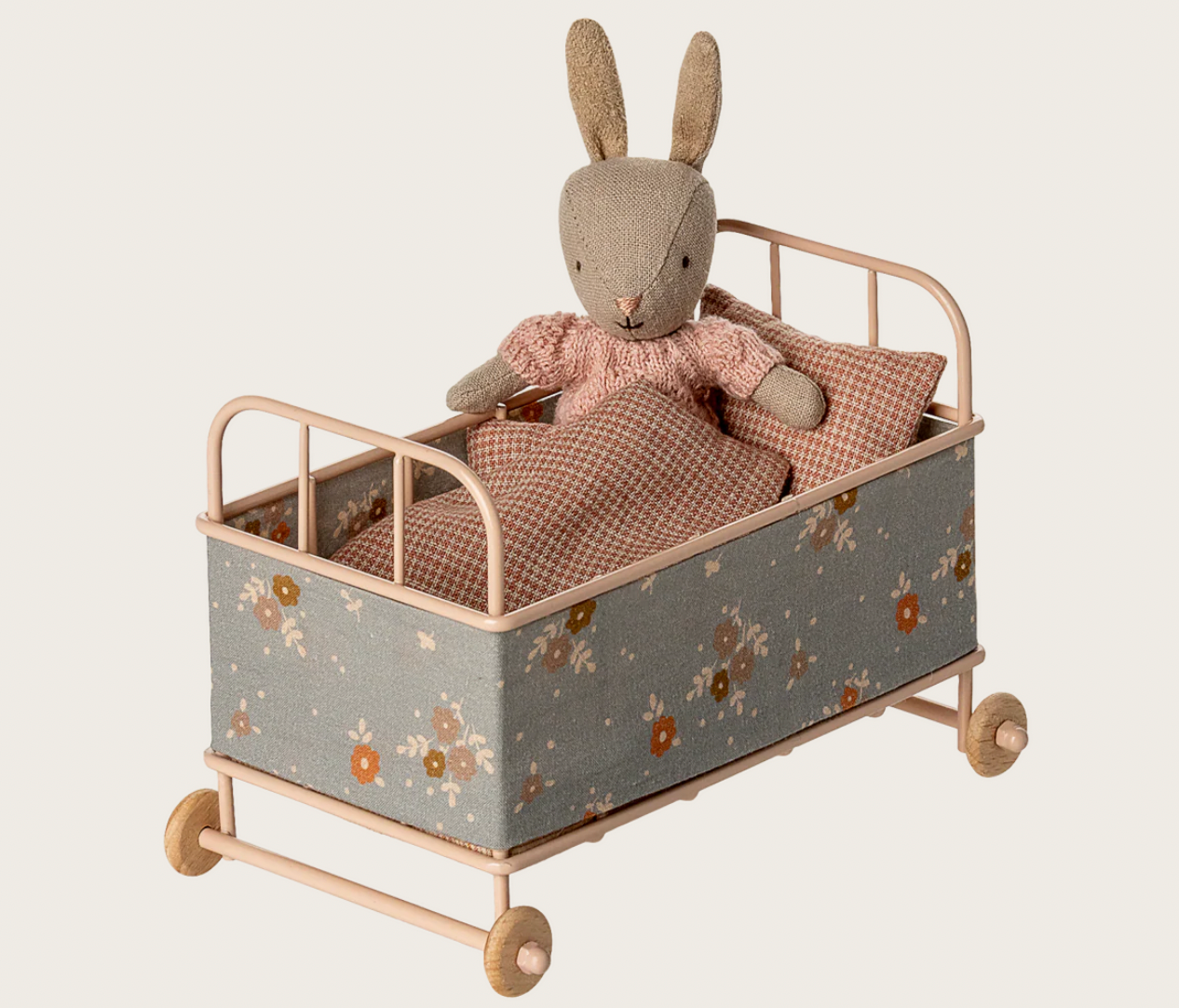 Maileg Cot bed, Micro - Powder