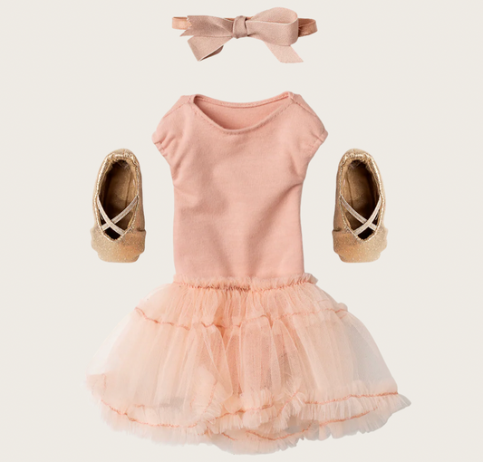 Maileg Ballet suit and skirt Size 3 (Cream or Rose)