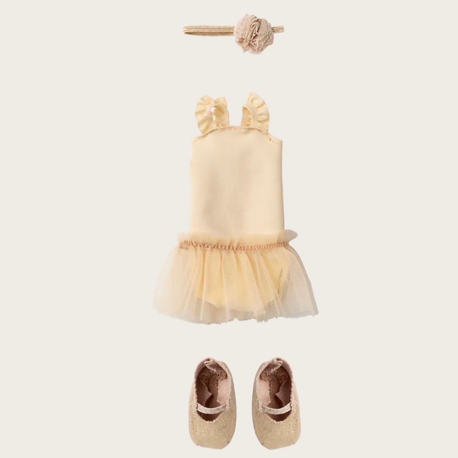 Maileg Ballet suit and skirt Size 2 (Cream or Rose)
