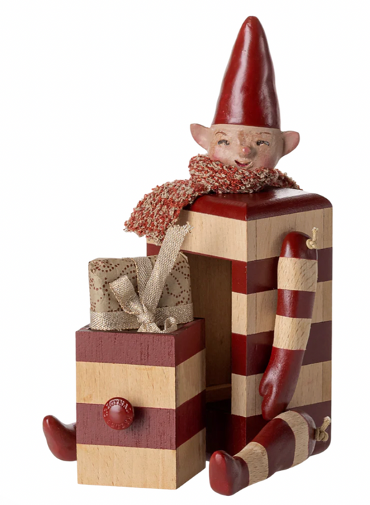 Maileg Elf with drawer - Red