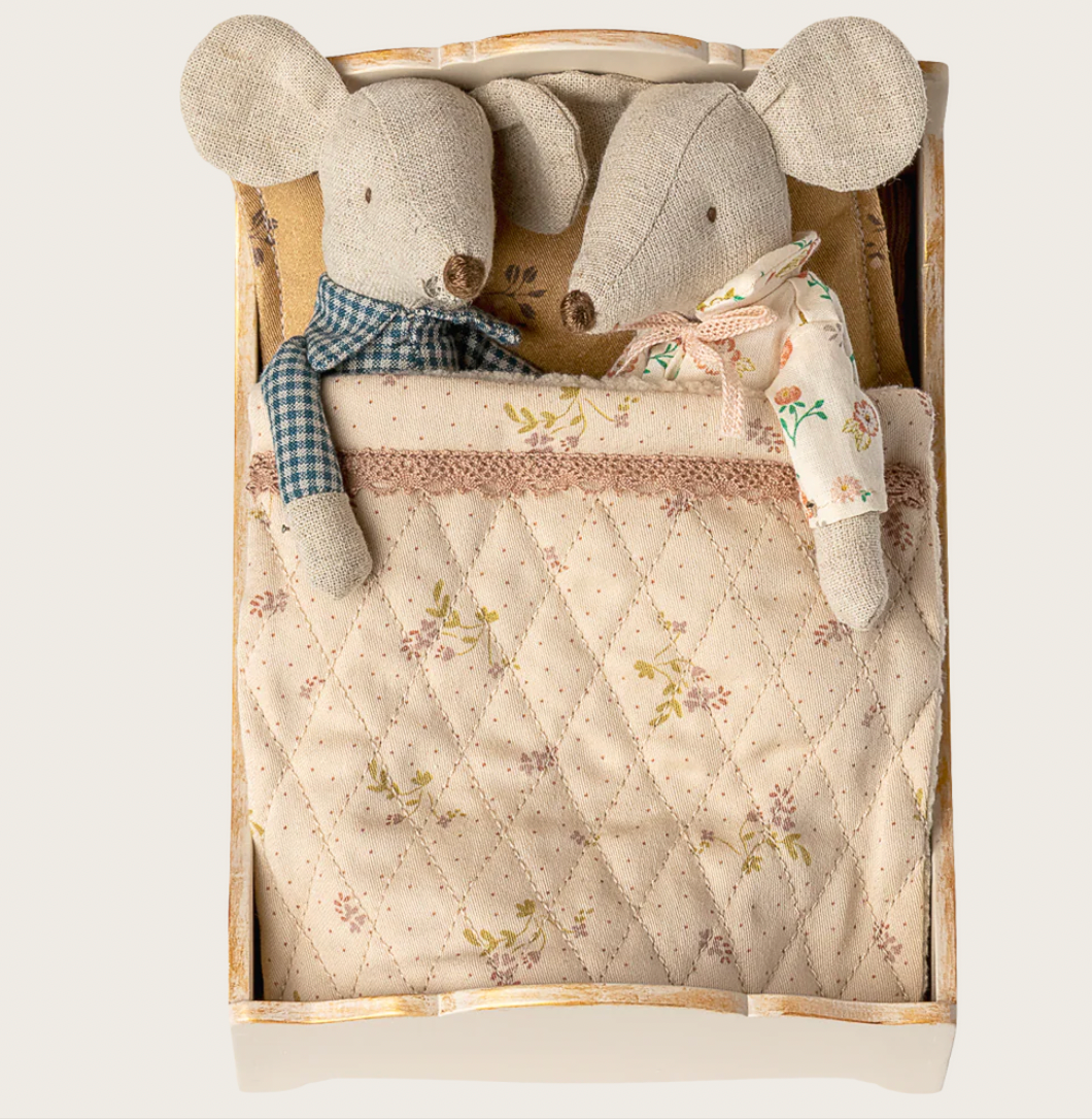 Maileg Bed, Mouse - Off white
