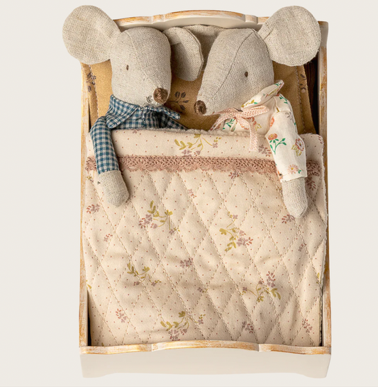 Maileg Bed, Mouse - Off white
