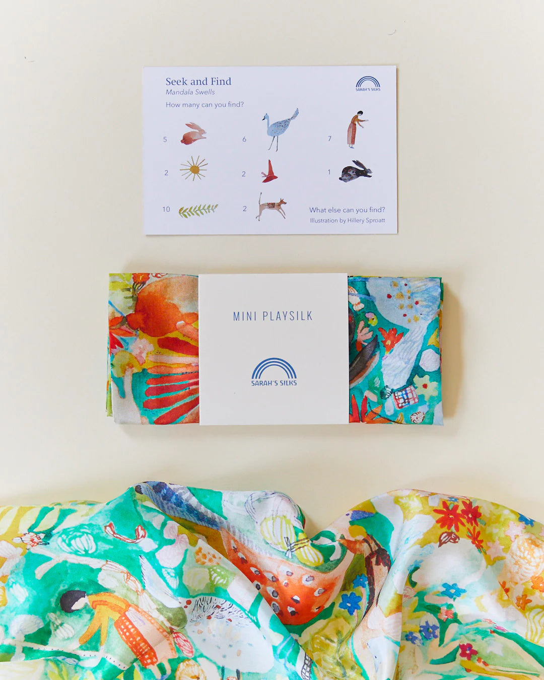 Sarah's Silks Seek & Find Mandala Swells Playsilk