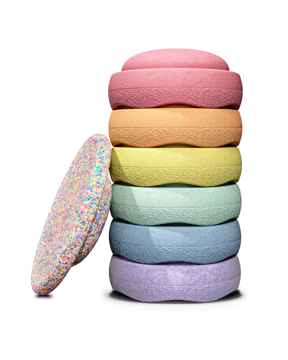 Stapelstein Super Confetti Rainbow Set pastel