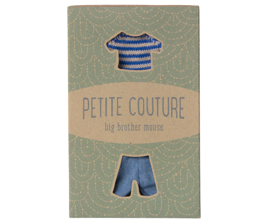 Maileg Knitted sweater and pants, Big brother mouse