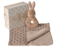 Load image into Gallery viewer, Maileg Rattle Set (Bunny and Rabbit) Mint, Powder, Cream Peach