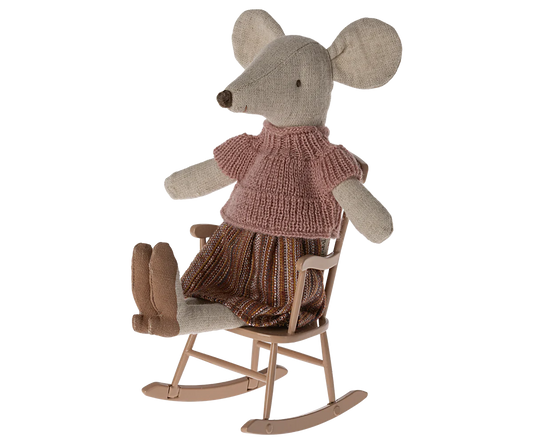 Maileg Rocking chair, Mouse - Dark Powder