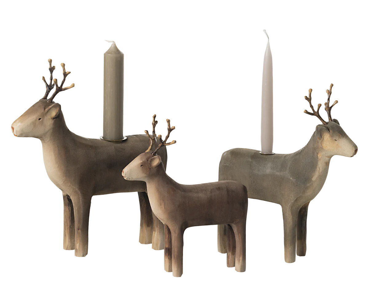 Maileg Reindeer Candle Holder (Small, Medium, or Large)
