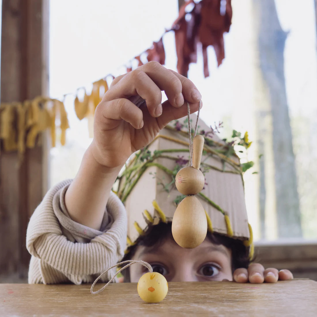 Grapat Hop and Peep hanging ornaments