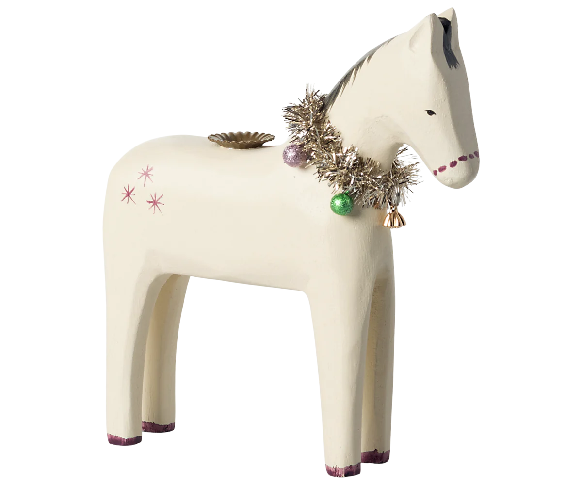 Maileg Wooden Candle Horse Holder (Small or Large)