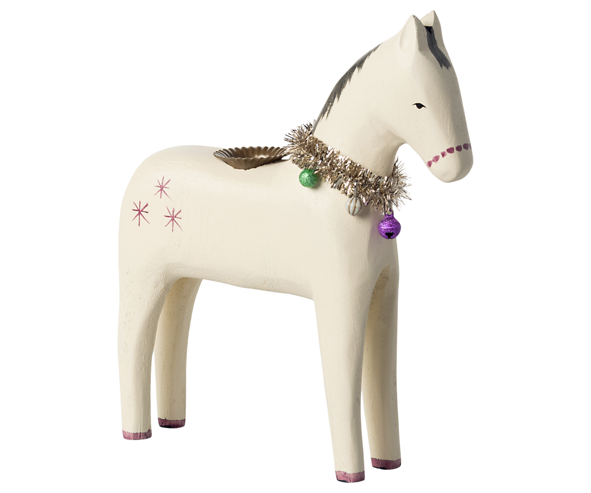 Maileg Wooden Candle Horse Holder (Small or Large)