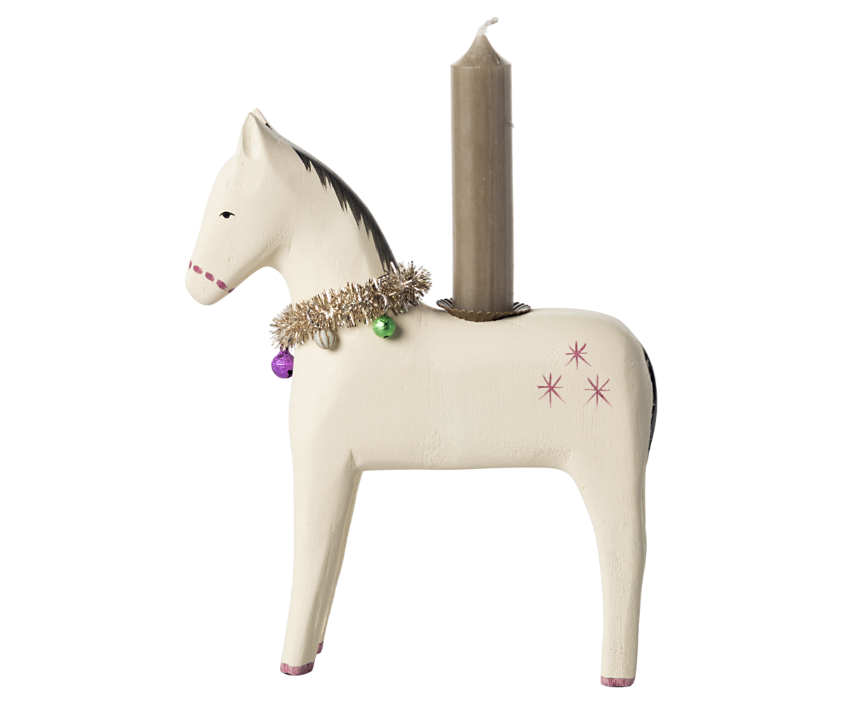 Maileg Wooden Candle Horse Holder (Small or Large)