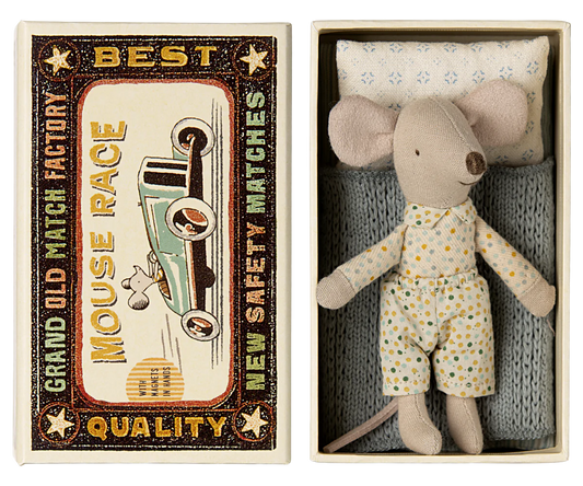 Maileg Little Brother Mouse in Matchbox (2024 Magnetic hands)