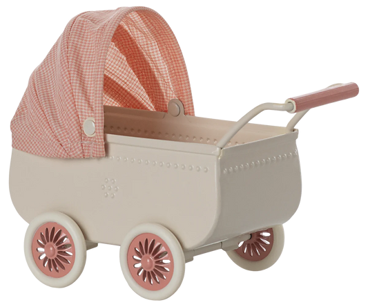 Maileg Pram, Mouse - Coral