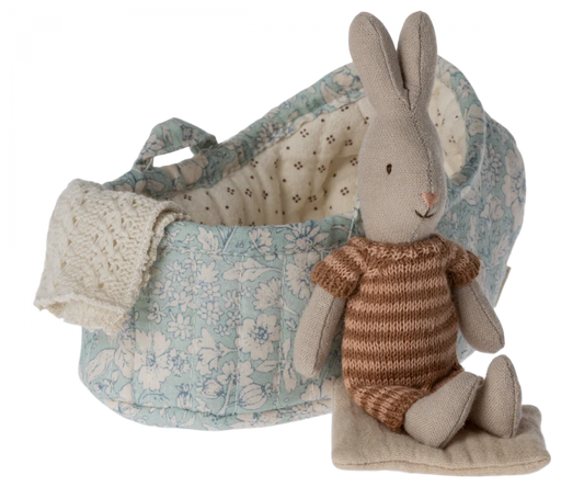 Maileg Rabbit in Carry Cot- Micro