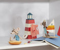 Load image into Gallery viewer, Maileg Bathrobe (Coral and Dusty Blue)