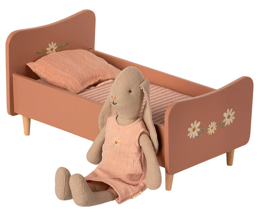 Maileg Wooden Bed, Miniature - Rose