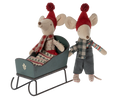 Load image into Gallery viewer, Maileg Mouse Sleigh (Green or Red)