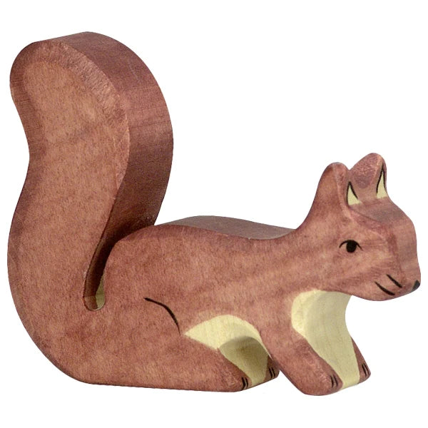 Holztiger Brown Standing Squirrel European Wooden Toy