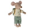 Load image into Gallery viewer, Maileg Tricycle Mouse Big Brother with Bag- Mint