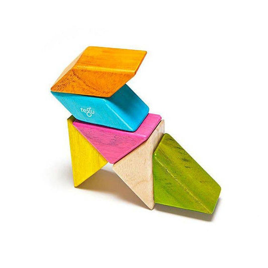Tegu Pocket Pouch Prism Magnetic Blocks Travel Toy For Kids