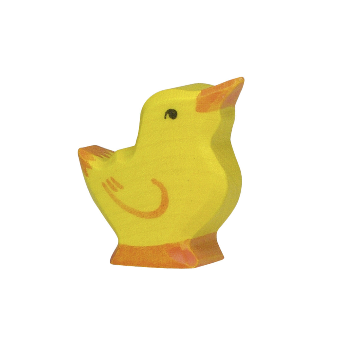 Holztiger Chick, Head Raised Wooden Farm Animal European Toy