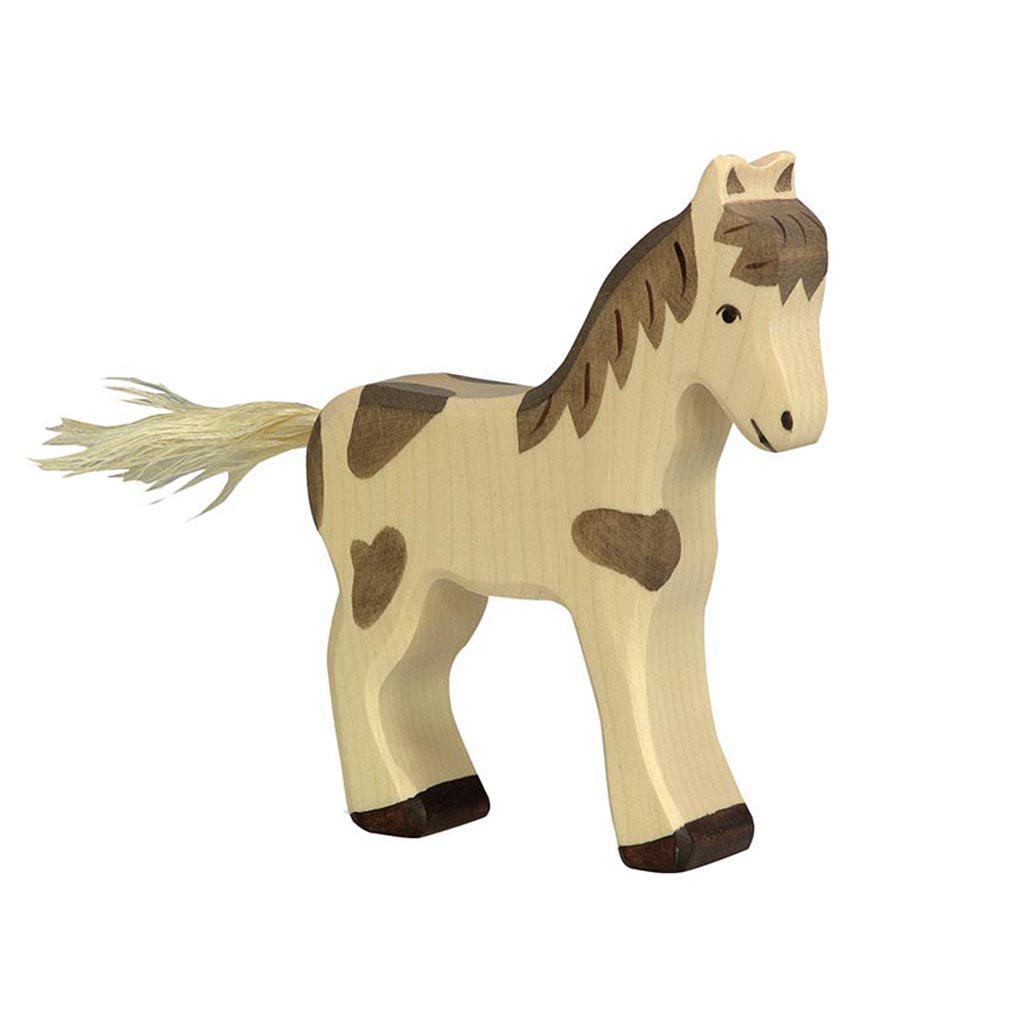 Holztiger Dappled Foal Standing Baby Horse European Wooden Toy Animal
