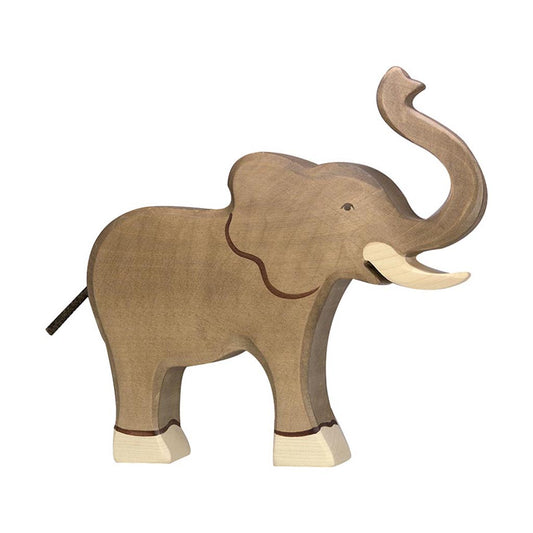 Holztiger Elephant Trunk Raised European Wooden Toy Animal