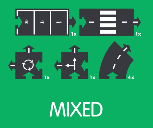 Waytoplay Mixed Extension Road Set Rubber Car Track For Kids