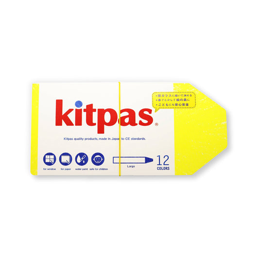 Kitpas Multi-Surface Art Crayons For Kids 12 Colors Large