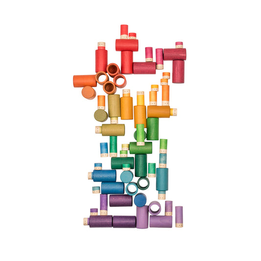 Grapat Lola Wooden Toy Set In Rainbow Colors Quality European Toy Brand