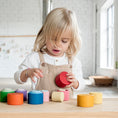 Load image into Gallery viewer, Grapat Nest Bowls In Rainbow Colors European Wood Toy