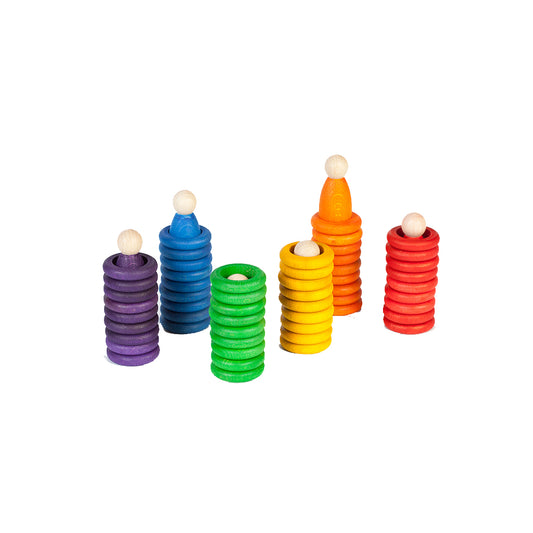 Grapat Nins, Rings & Coins In Rainbow Colors Quality Toys From Europe