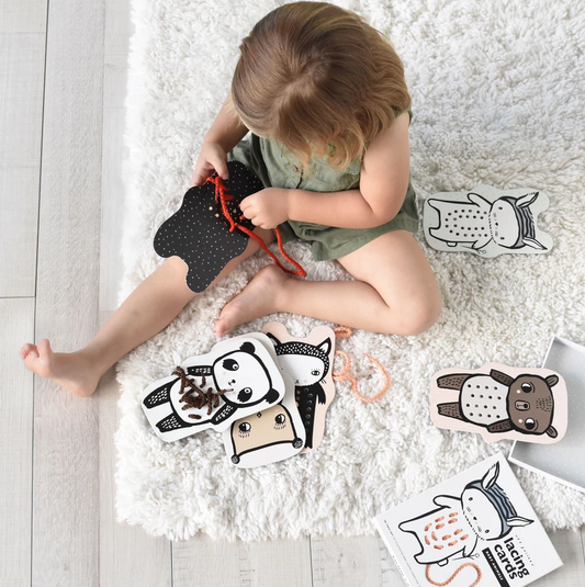 Wee Gallery Lacing Cards - Baby Animals