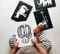 Load image into Gallery viewer, Wee Gallery Art Cards for Baby Safari Animals Black And White