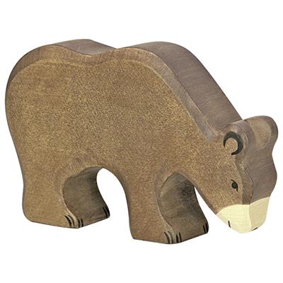 Holztiger Feeding Brown Bear Wooden European Toy