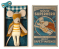 Load image into Gallery viewer, Maileg Superhero Mouse Little Brother In Matchbox