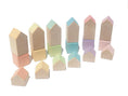 Load image into Gallery viewer, Ocamora Little Houses & Cubes In (PASTEL) Rainbow Colors Quality European Wooden Toys