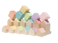 Load image into Gallery viewer, Ocamora Little Houses & Cubes In (PASTEL) Rainbow Colors Quality European Wooden Toys